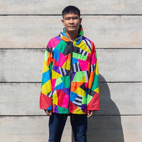 ジャケット・アウター FACETASM RAINBOW PATCHWORK NYLON JACKET FACETASM RAINBOW PATCHWORK NYLON JACKET