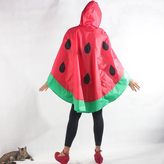 Watermelon Waterproof Rain Ponchocape 