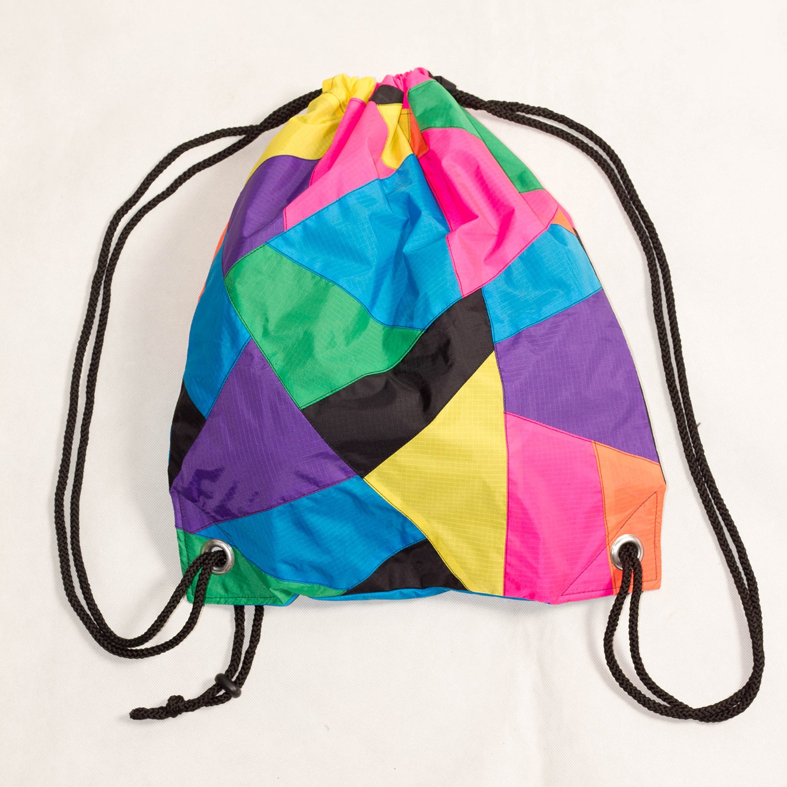 Geometric Patchwork Colorful Drawstring Waterproof - Etsy