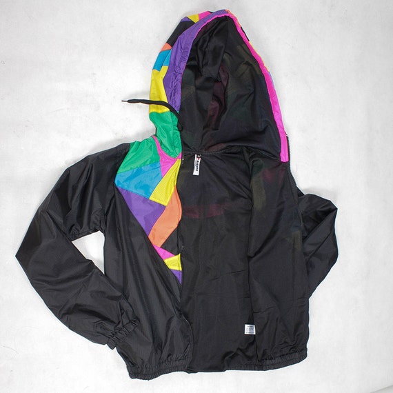 Colorful Patchwork Unisex Windbreaker Hood Jacket Water Repellent. Etsy