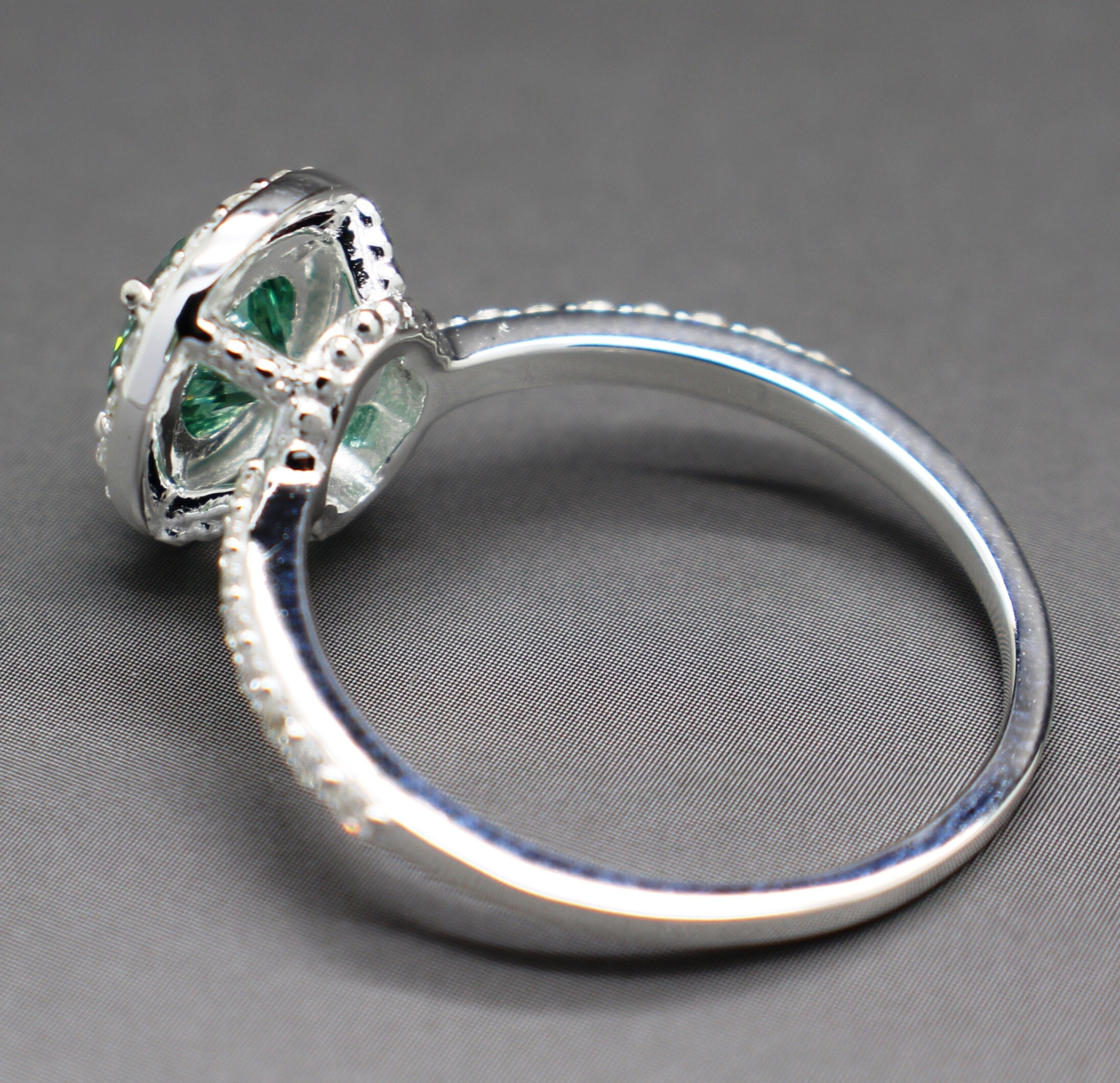 00cts fancy blue diamond halo ring (6.