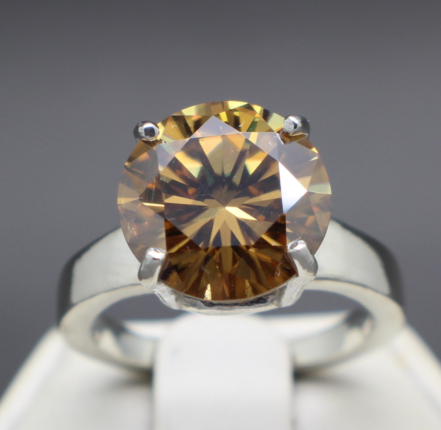 5.40cts Chocolate Brown Diamond Engagement Ring (11.90mm) VS1 Clarity