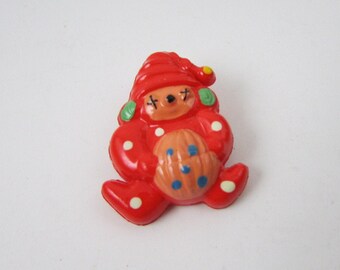 Vintage pins- Red doll brooch pin (1 piece or 12 pieces)- 90s accessories