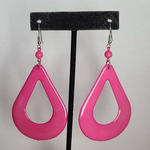 Vintage earring- Teardrop dangle drop earrings- 90s Jewelry- 90s earrings