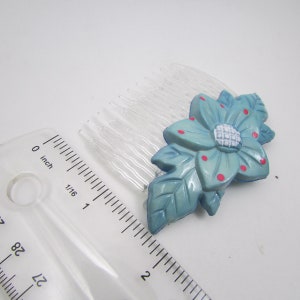 Vintage hair accessories/ Flower hair comb/ 90s hair accessories image 10