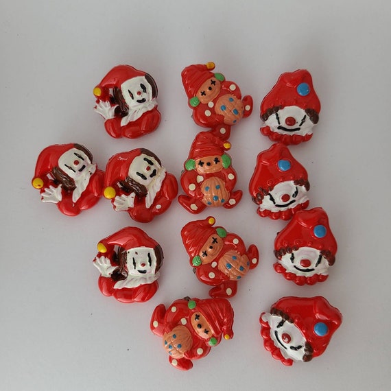 Vintage pins- Mixed clown brooch pins (12 pieces)… - image 2