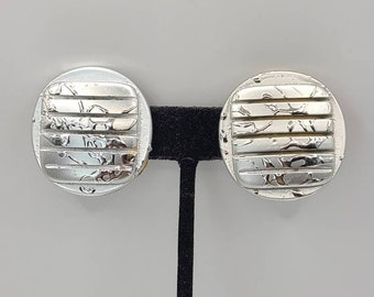 Vintage earring- Silver stud earrings- 90s Jewelry