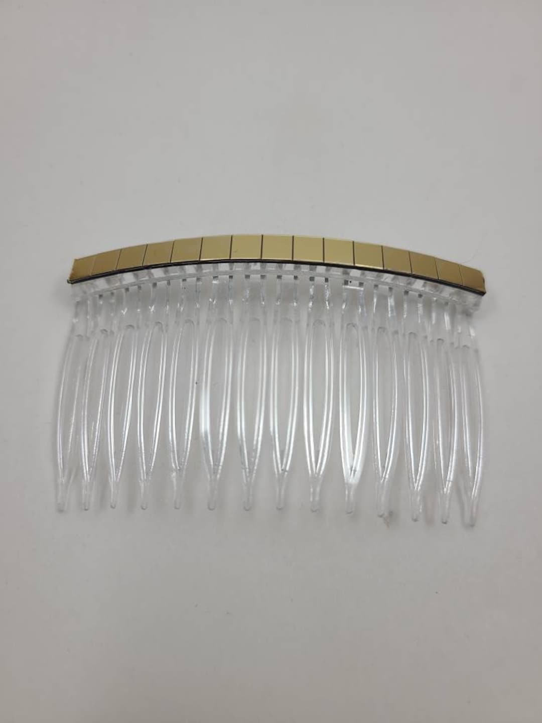 Vintage Hair Accessories/ Gold/silver Hair Comb/ 90s Hair  display picture 1