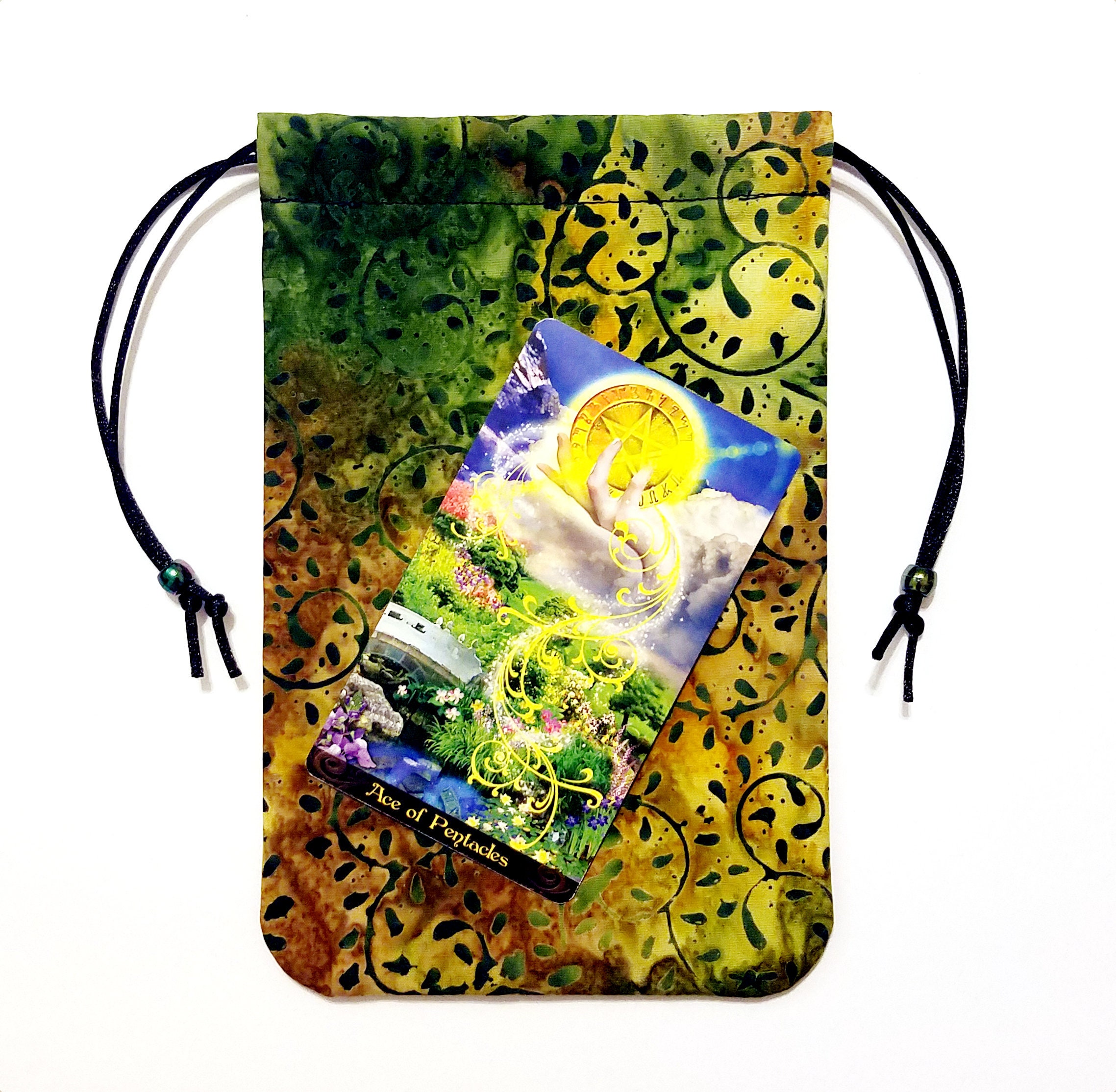 Mystic Forest Batik Tarot Bag – 5x7 Inch Drawstring Pouch for Runes ...