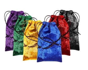 Velvet Tarot Bag Drawstring Fully lined, Silk lining option, Velvet Pouch for Cards Runes VCOL