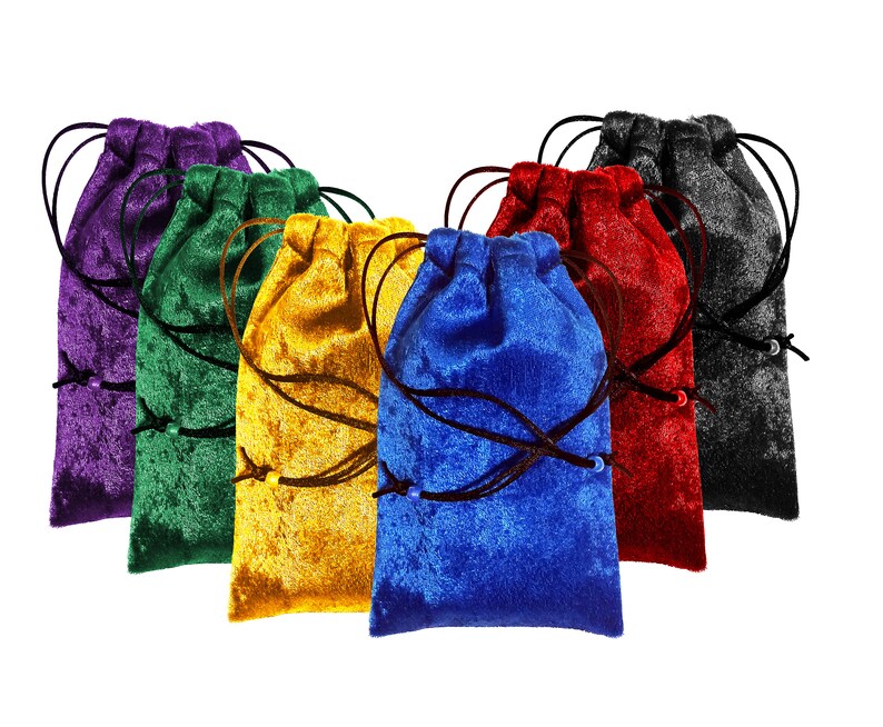 Velvet Tarot Bag Drawstring 5x7 Fully Lined Silk Etsy UK