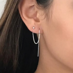 Double Piercing Earrings - Piercing Earring Set - Second Hole Earrings - Best Friend Gift