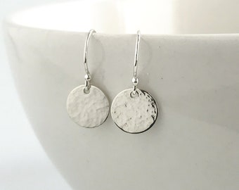 Sterling Silver Tiny Dot Earrings - Small Silver Earrings - Dainty Earrings - Everyday Simple Earrings - Earrings for Women
