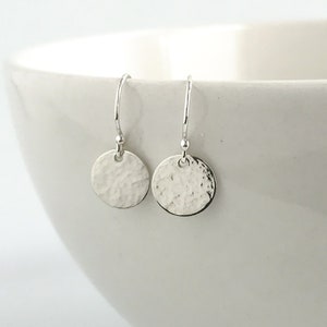 Sterling Silver Tiny Dot Earrings - Small Silver Earrings - Dainty Earrings - Everyday Simple Earrings - Earrings for Women