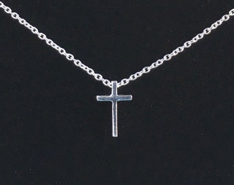 Dainty sterling hotsell silver cross necklace