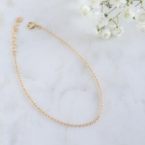 Dainty Chain Bracelet - Thin Gold Bracelet - Rose Gold, Sterling Silver or 14k Gold Filled Minimalist Bracelet