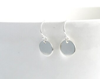 Sterling Silver Tiny Dot Earrings - Small Silver Earrings - Dainty Earrings - Everyday Simple Earrings - Earrings for Women