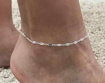 Silver or Gold Ankle Bracelets for Women - 14k Gold Filled or Sterling Silver Anklet - Gift for Bridesmaids - Graduation Gift for Her