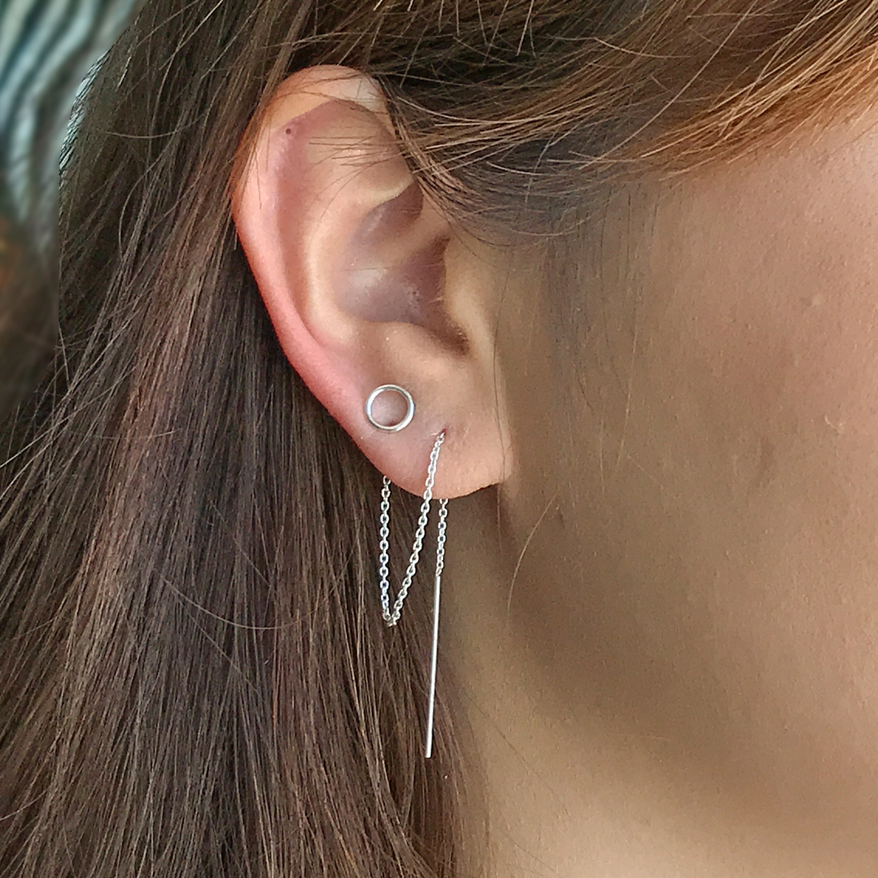 Share 211+ double earrings for two holes latest