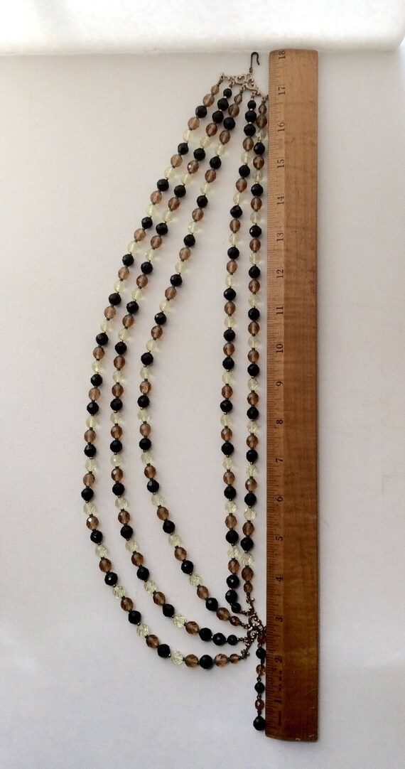 Stunning Vintage Four Strand Crystal Necklace - image 6