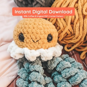 Jellyfish Amigurumi Crochet Pattern (PDF Instant Download)