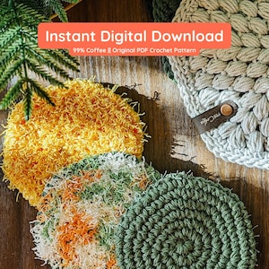 Dish Scrubby Crochet Pattern (PDF Instant Download)