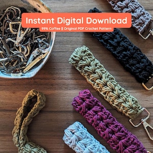 Keychain Crochet Pattern: Wristlet & Lanyard (PDF Instant Download)