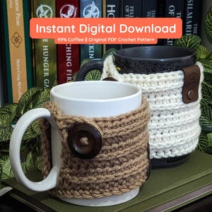 Mug confortable au crochet (téléchargement PDF instantané)