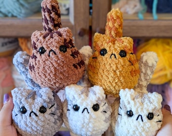 Chubby Tabby Loaf Cat Plushie: Handmade Stuffed Animal