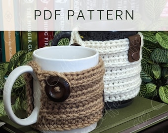 Crochet Pattern || Ridge Mug Sweater Pattern, Mug Cozy Pattern