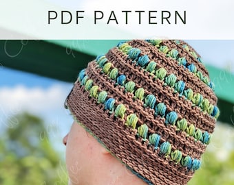 Crochet Pattern || Season's End Hat Pattern, Crochet Hat Pattern, Child & Adult Size Hat Pattern, Toque, Beanie