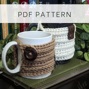 Crochet Pattern || Ridge Mug Sweater Pattern, Mug Cozy Pattern