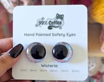 Wisteria - Hand-Painted Glitter Safety Eyes