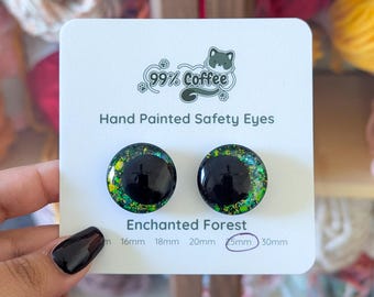 Enchanted Forest - Hand-Painted Glitter Safety Eyes