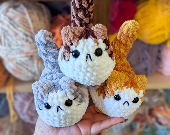 Chubby Tabby Loaf Cat Plushie: Handmade Stuffed Animal