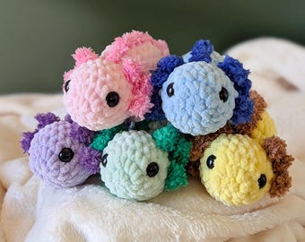 Peluche de ajolote regordete: Animal de peluche hecho a mano