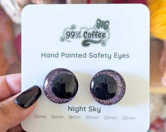 Night Sky - Hand-Painted Glitter Safety Eyes