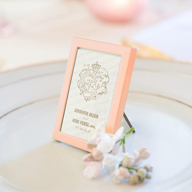Rose Gold Mini Photo Frame Wedding Favour Gift Pack Of 3