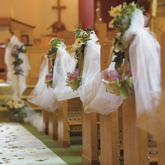 Wedding Tulle By The Roll Diy Wedding Decor Chair Sashes Etsy