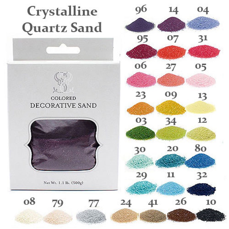 Crystalline Quartz Decorative Coloured Sand 500g Pack Etsy UK