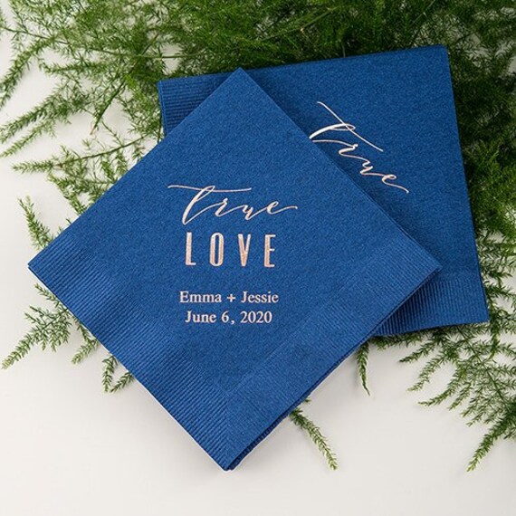50 Western Romance logo Luncheon Dinner personalized napkins wedding engagement anniversary birthday holiday special event