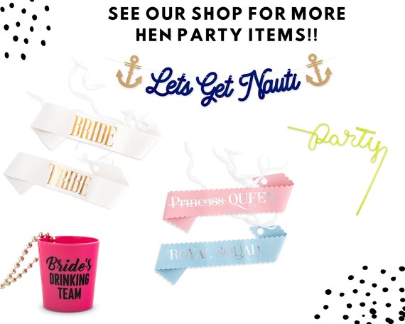 Hen Party Sailor Hats Bride's Last Sail 