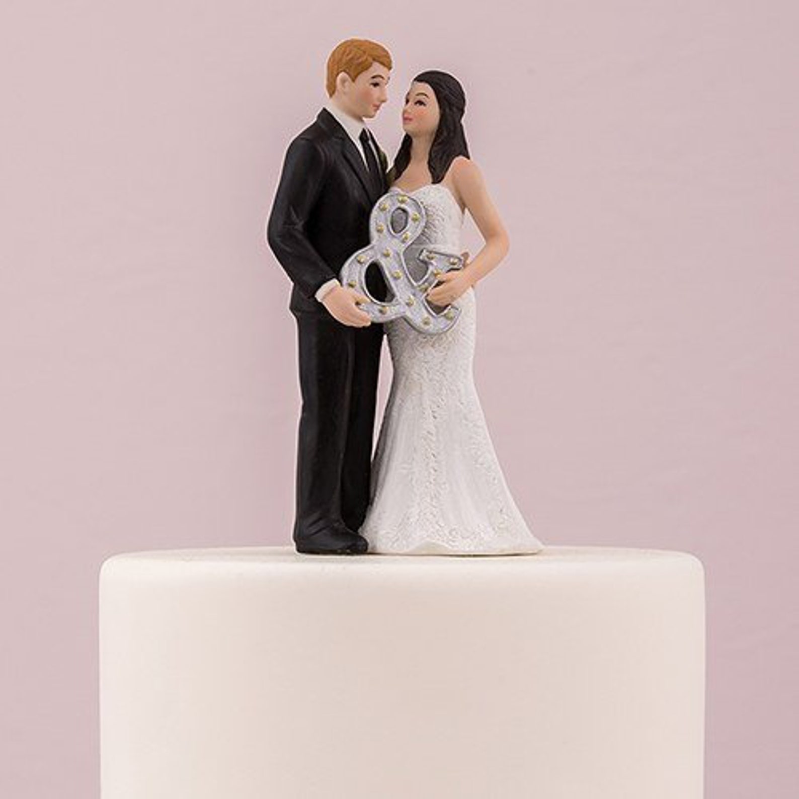 Personalised Wedding Cake Topper Modern Bride and Groom Cake Etsy UK