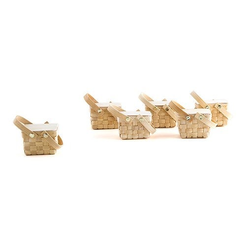 Miniature Picnic Baskets Pack of 6 Party Favours Wedding Etsy UK