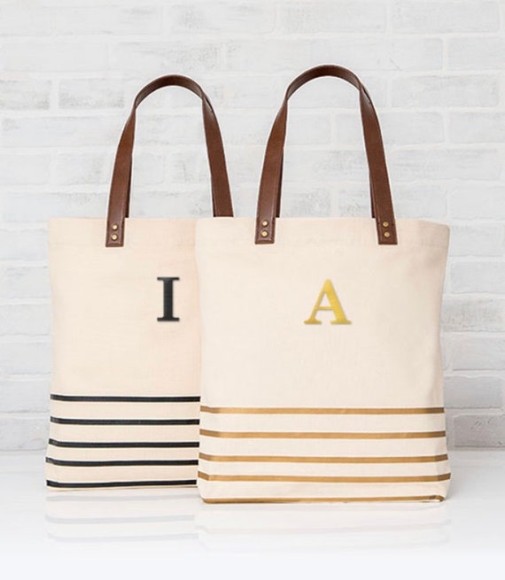 personalised canvas beach bag