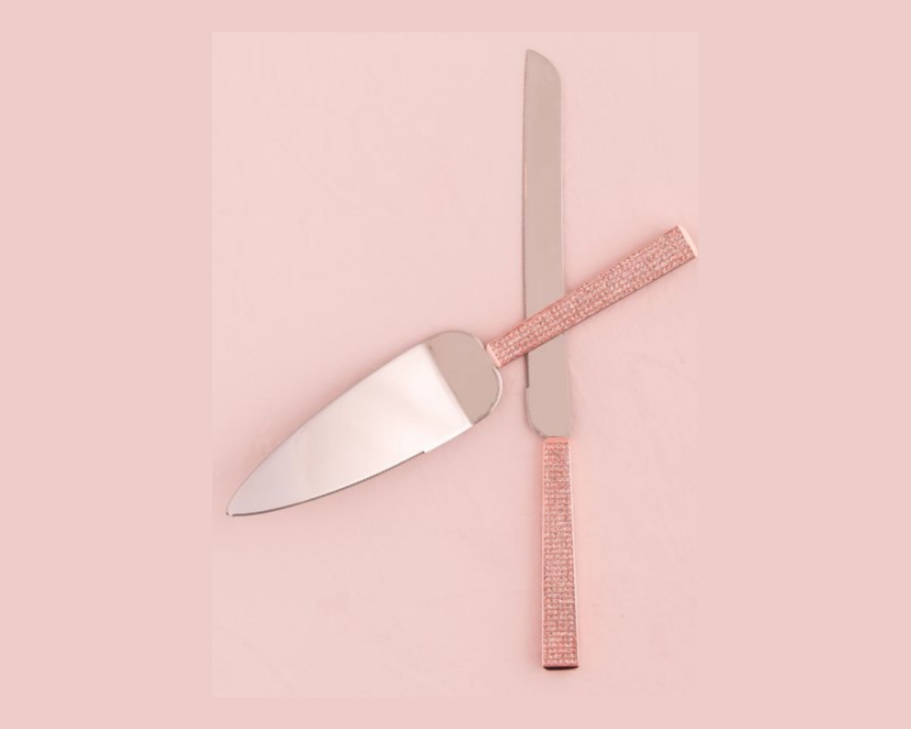 Personalised Rose Gold Cake Serving Set Rose Gold Diamond Etsy