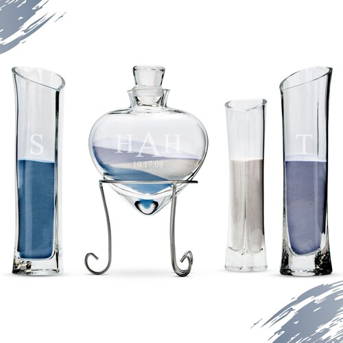 Heart Shaped Sand Ceremony Vase Set Etsy