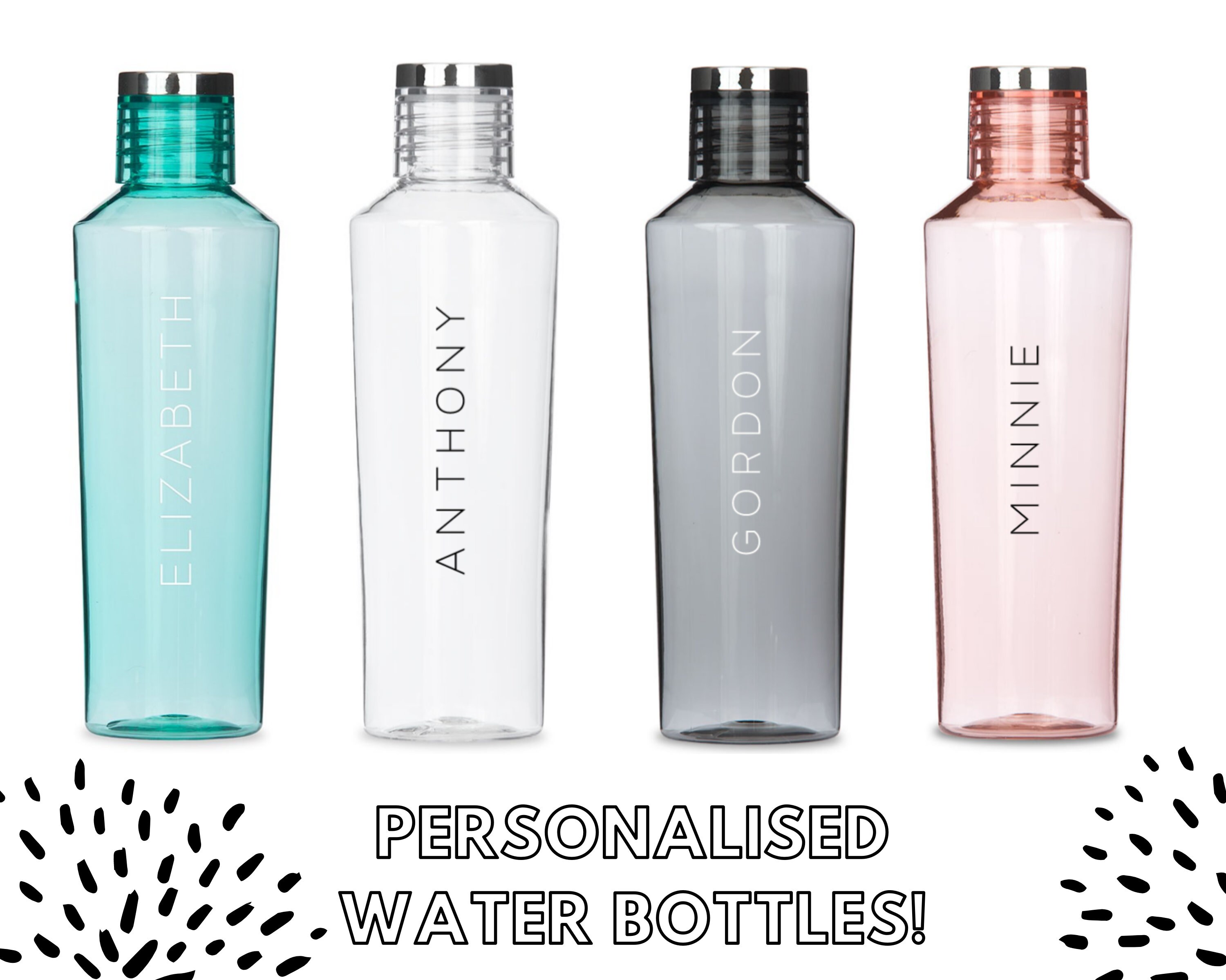 Bouteille Personnalisée d'eau en Plastique - Bouteille de Nom Bouteille Gymnastique Cadeau Forme Phy