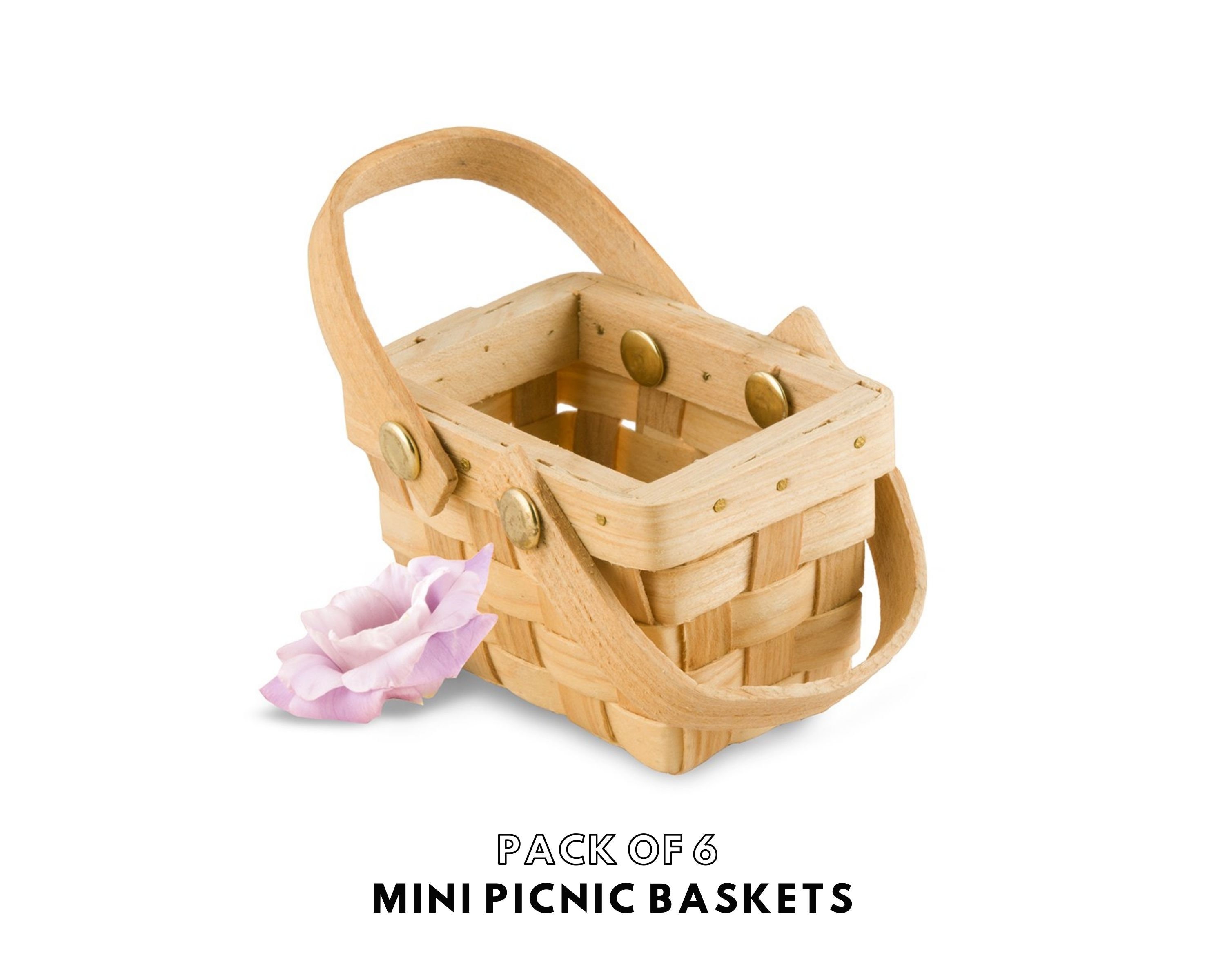 Miniature Picnic Baskets Pack of 6 Party Favours Wedding Etsy UK