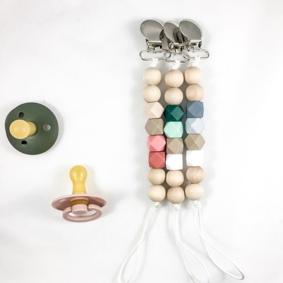 Hexagon Silicone Pacifier Clip - NomiLu SILICONE Clip